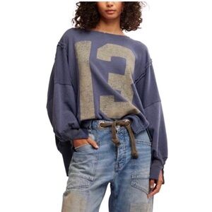 We The Free Navy Graphic Sweater